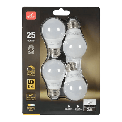 Set of 4 5.5W LED bulbs