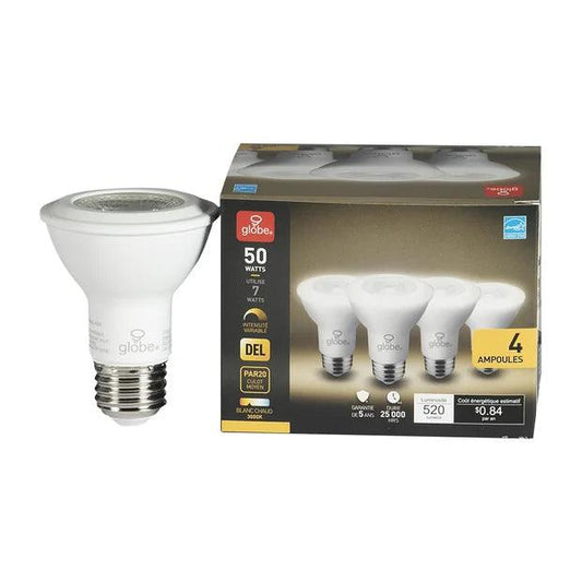 PAR20 LED reflector bulb, 7 W